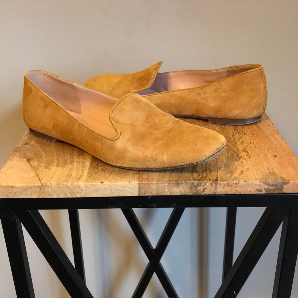 J.Crew mustard suede flats women’s 7